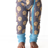 YELLOW TRIPPY CHECKER | ZIPPER ONE PIECE