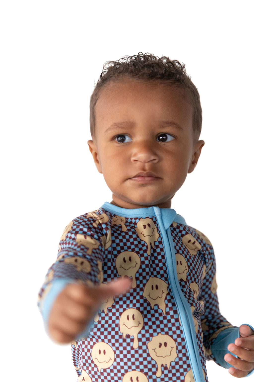 YELLOW TRIPPY CHECKER | ZIPPER ONE PIECE