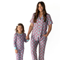 TEAL TRIPPY CHECKER | LONG SLEEVE