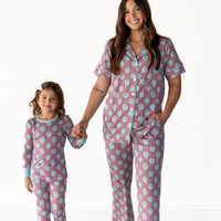 TEAL TRIPPY CHECKER | LONG SLEEVE