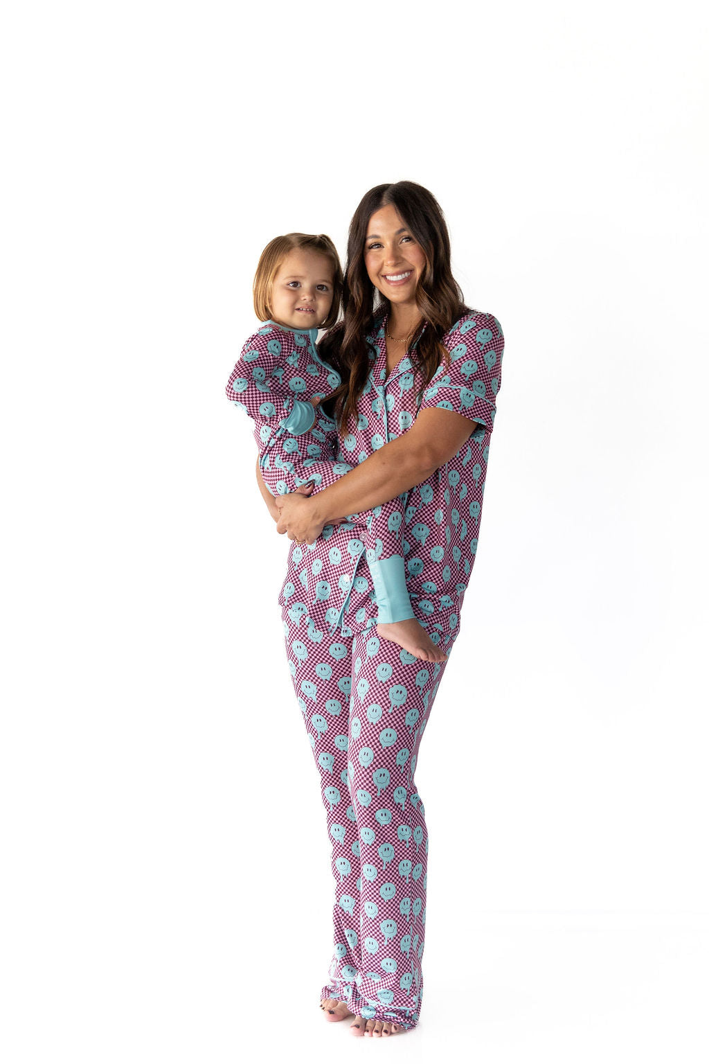 TEAL TRIPPY CHECKER | ZIPPER ONE PIECE