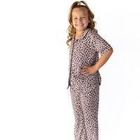 LEOPARD | GIRLS' BUTTON UP SHORT SLEEVE SET