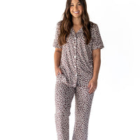 LEOPARD | WOMEN'S BUTTON UP SHORT SLEEVE SET