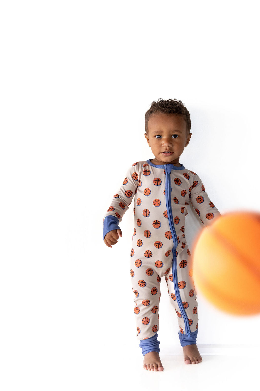 BASKETBALL (BLUE) | ZIPPER ONE PIECE
