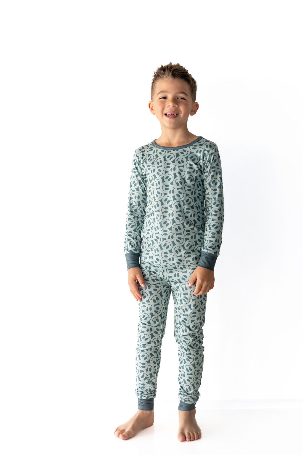 TEAL BIG SMILEY | LONG SLEEVE