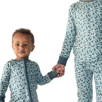 TEAL BIG SMILEY | ZIPPER ONE PIECE