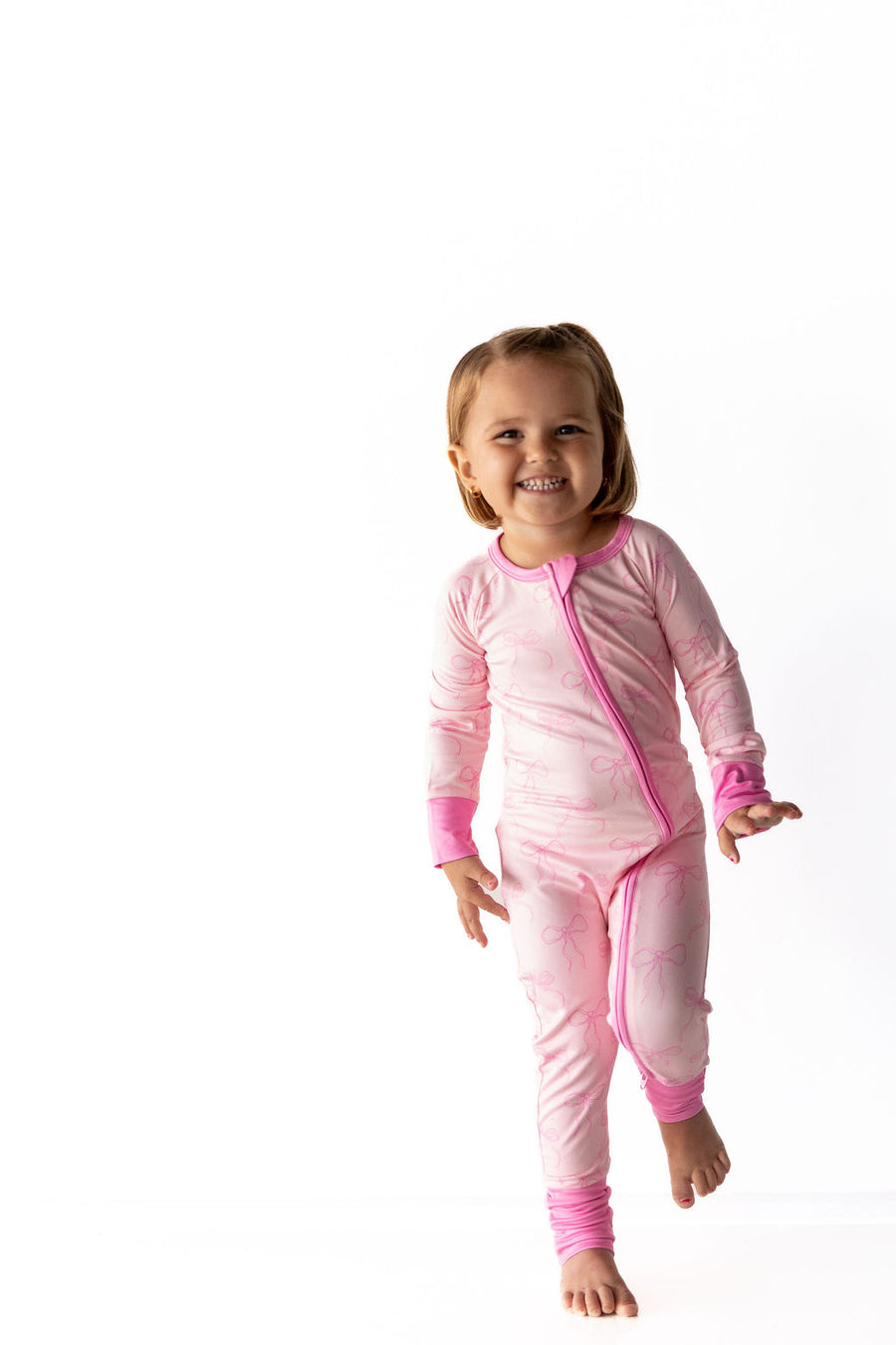 PINK BOWS | ZIPPER ONE PIECE