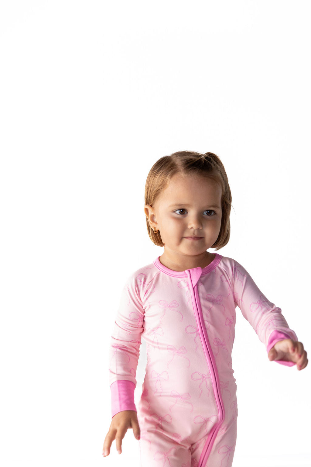 PINK BOWS | ZIPPER ONE PIECE