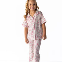 MINI BERRY FLORAL | GIRLS' BUTTON UP SHORT SLEEVE SET