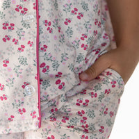 MINI BERRY FLORAL | GIRLS' BUTTON UP SHORT SLEEVE SET