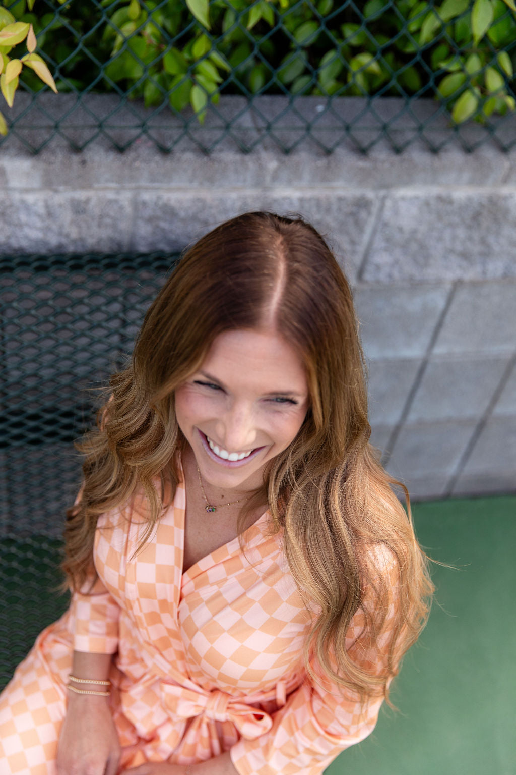 ORANGE + PEACH CHECKER | WOMEN'S ROBE – COZYS