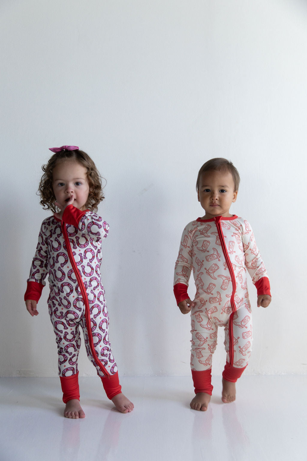 RED BOOTS | ZIPPER ONE PIECE