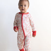 RED BOOTS | ZIPPER ONE PIECE