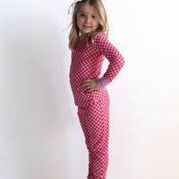 PINK + RED MINI CHECKER | LONG SLEEVE