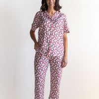 HORSESHOES | WOMEN'S BUTTON UP SHORT SLEEVE SET