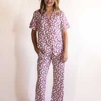 HORSESHOES | GIRLS' BUTTON UP SHORT SLEEVE SET
