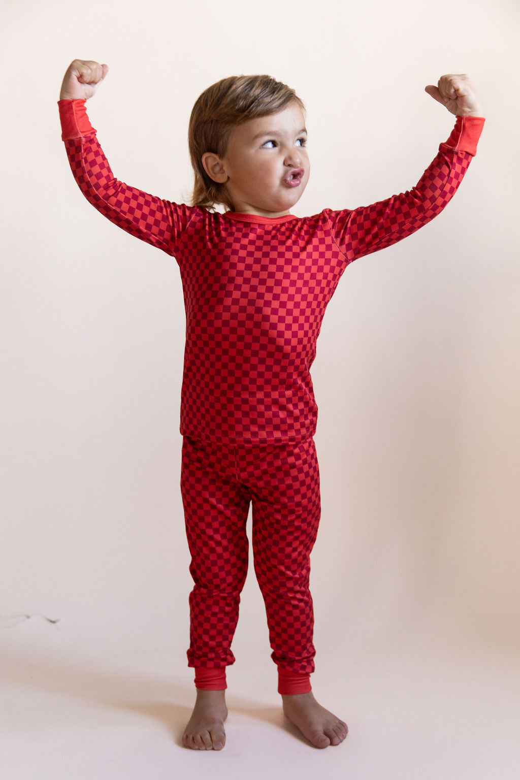 RED MINI CHECKER | LONG SLEEVE