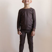 BROWN + BLACK MINI CHECKER | LONG SLEEVE