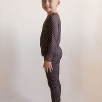 BROWN + BLACK MINI CHECKER | LONG SLEEVE