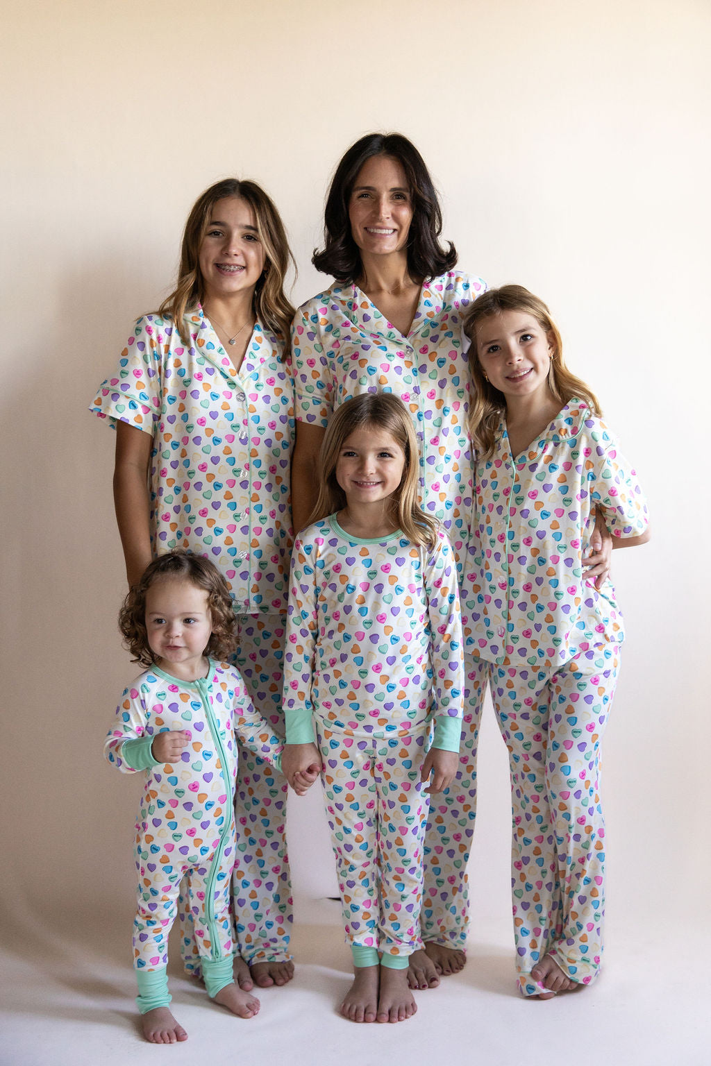 CANDY HEARTS | GIRLS' BUTTON UP SHORT SLEEVE SET