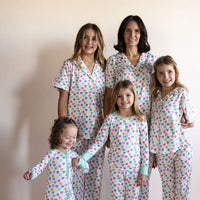 CANDY HEARTS | WOMEN'S BUTTON UP SHORT SLEEVE SET