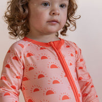 CORAL SUNSHINE | ZIPPER ONE PIECE