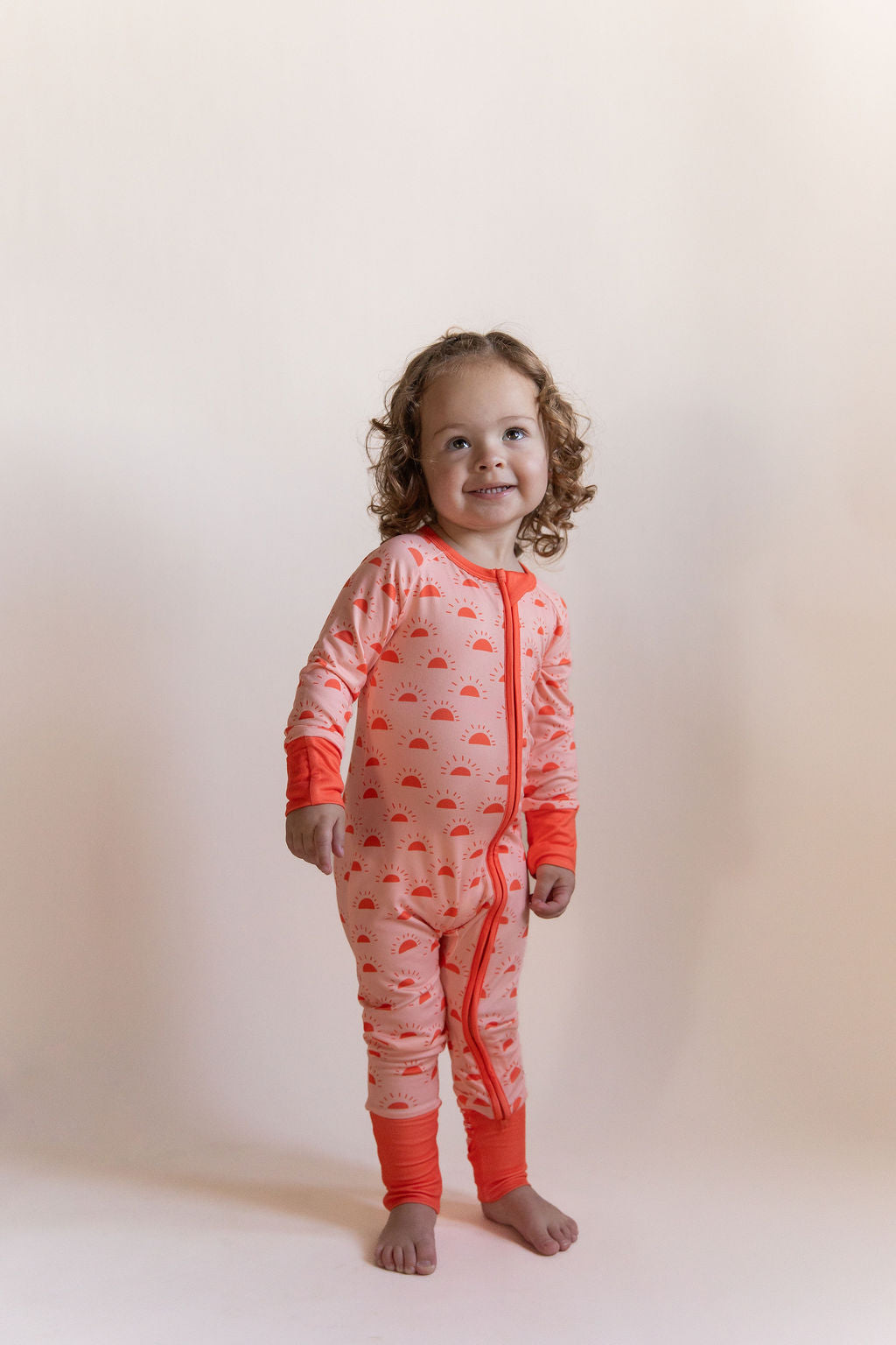 CORAL SUNSHINE | ZIPPER ONE PIECE