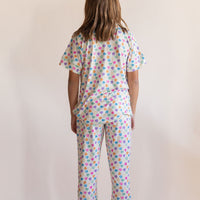 CANDY HEARTS | GIRLS' BUTTON UP SHORT SLEEVE SET