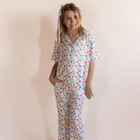 CANDY HEARTS | GIRLS' BUTTON UP SHORT SLEEVE SET