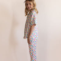 CANDY HEARTS | GIRLS' BUTTON UP SHORT SLEEVE SET