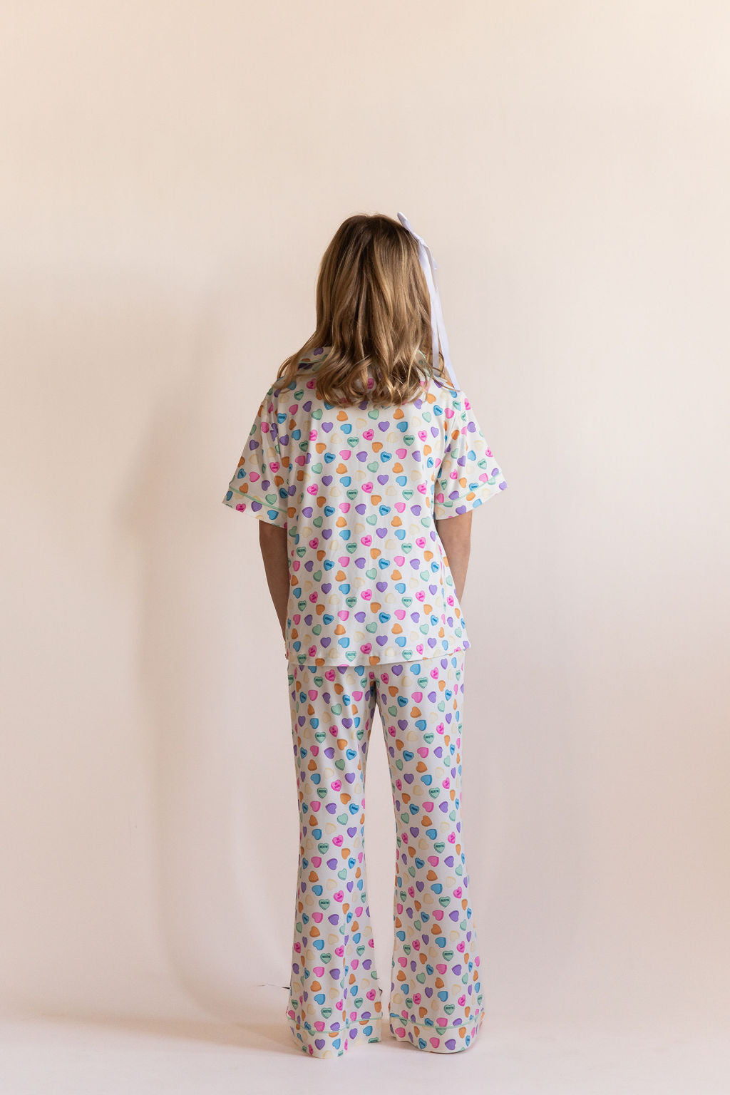 CANDY HEARTS | GIRLS' BUTTON UP SHORT SLEEVE SET