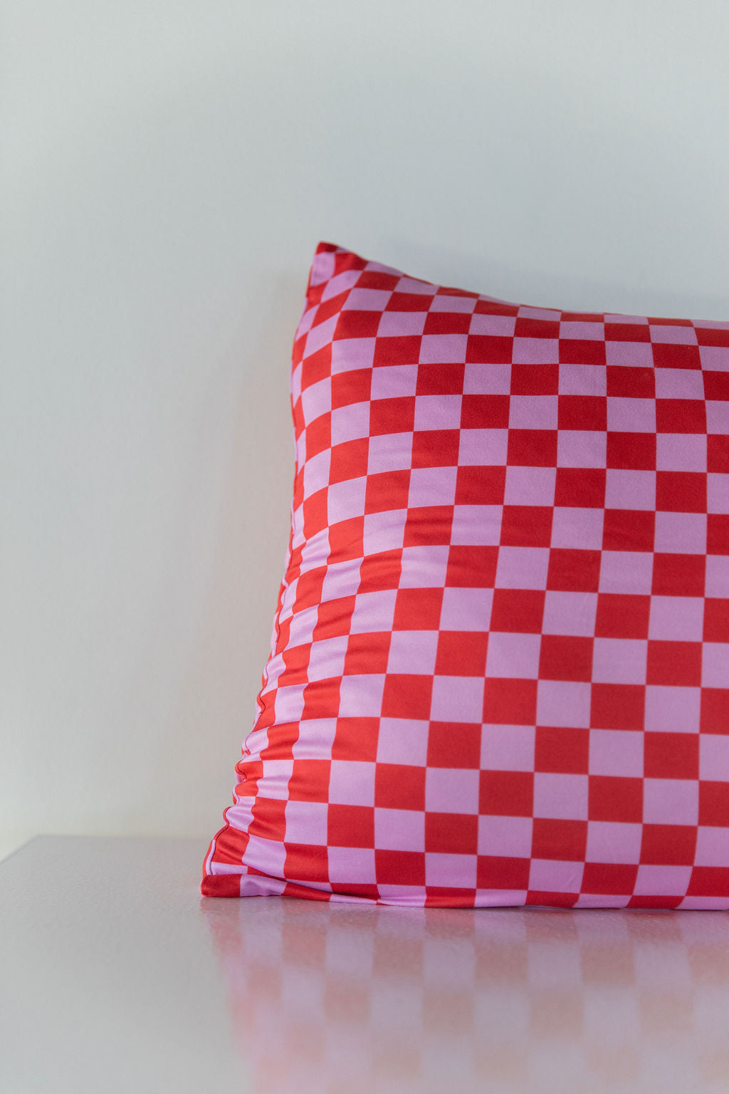 PINK + RED CHECKER | PILLOW CASE