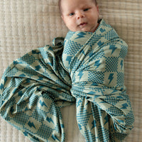 CHECKER LIGHTNING BOLTS | SWADDLE