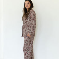 LEOPARD | WOMEN'S BUTTON UP LONG SLEEVE SET