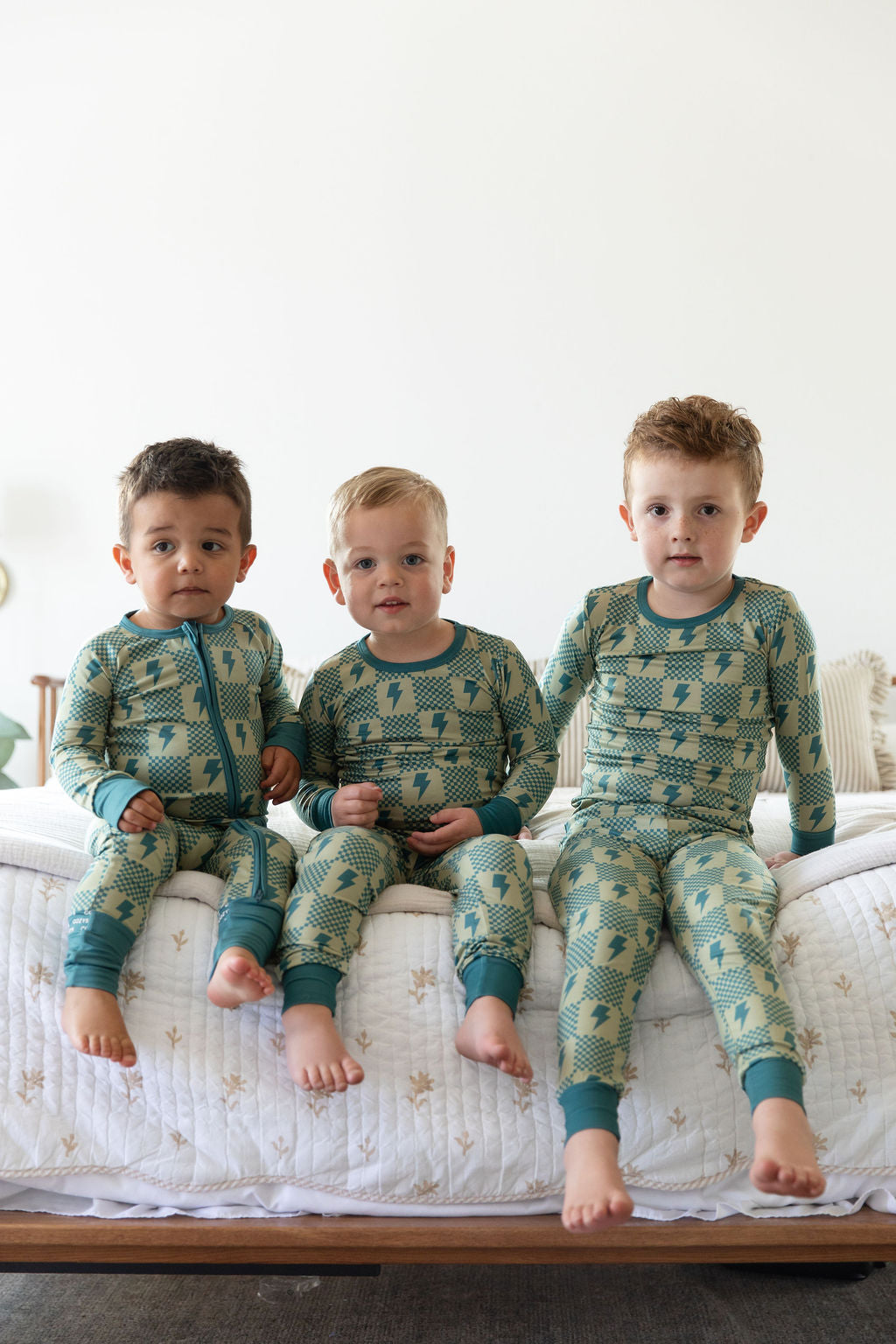 CHECKER LIGHTNING BOLTS | ZIPPER ONE PIECE