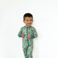 CHECKER LIGHTNING BOLTS | ZIPPER ONE PIECE