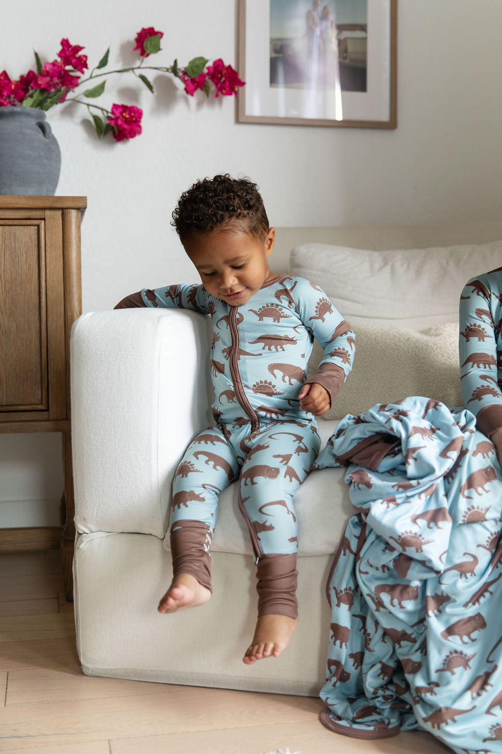 BROWN DINO | ZIPPER ONE PIECE