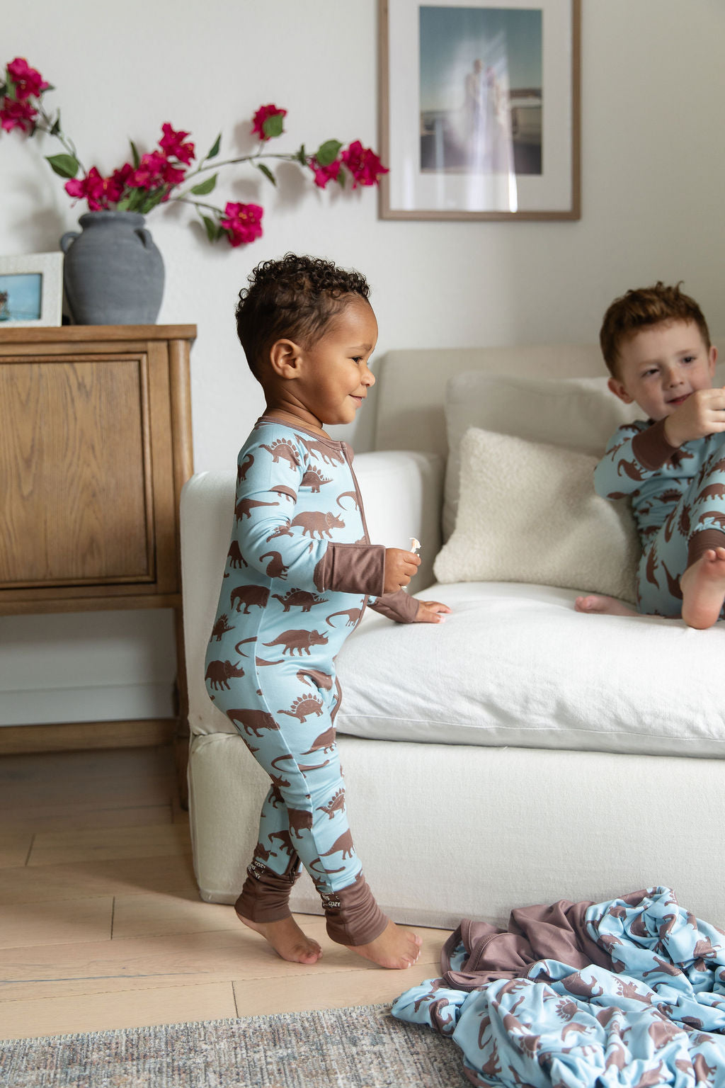 BROWN DINO | ZIPPER ONE PIECE