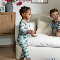 BROWN DINO | ZIPPER ONE PIECE