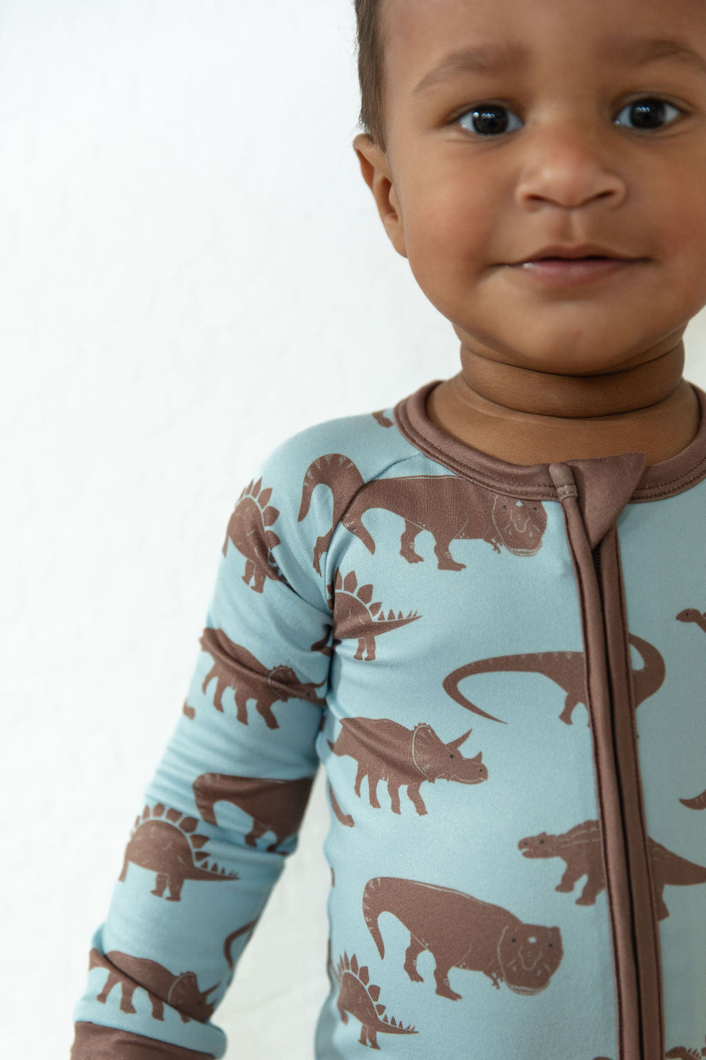 BROWN DINO | ZIPPER ONE PIECE