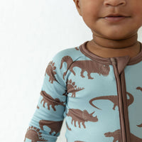 BROWN DINO | ZIPPER ONE PIECE