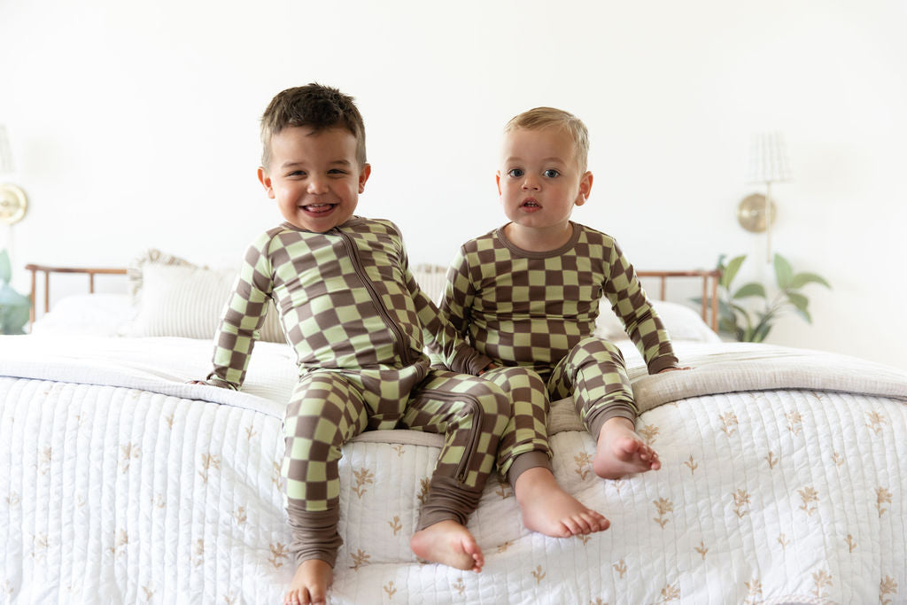 GREEN + BROWN CHECKER | LONG SLEEVE