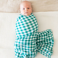 GREEN GINGHAM (COZYS x KENDY) | SWADDLE