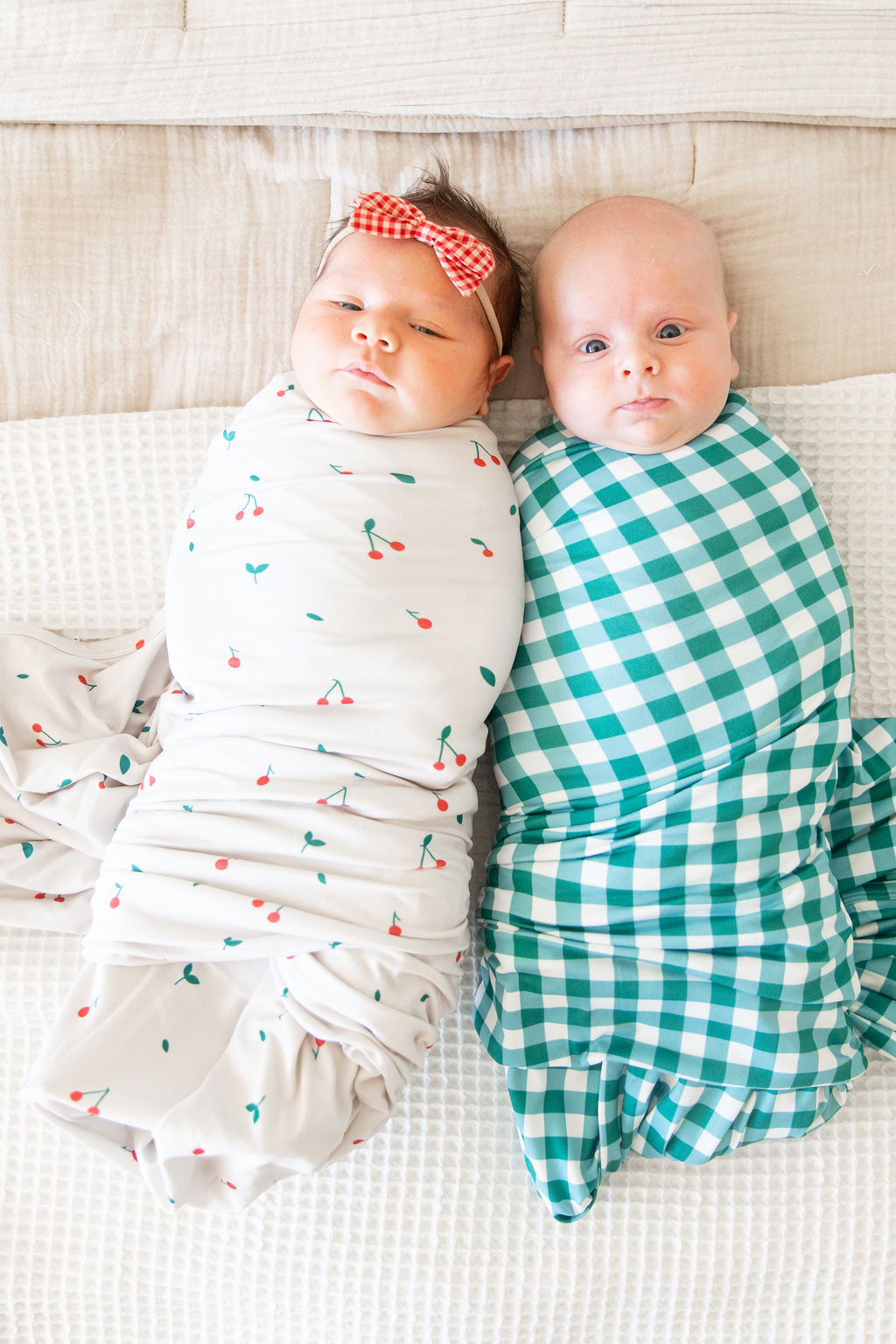 GREEN GINGHAM (COZYS x KENDY) | SWADDLE