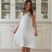 PASTEL FLORAL | RUFFLE SLEEVE DRESS