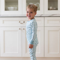 MUTED TEAL GINGHAM | LONG SLEEVE