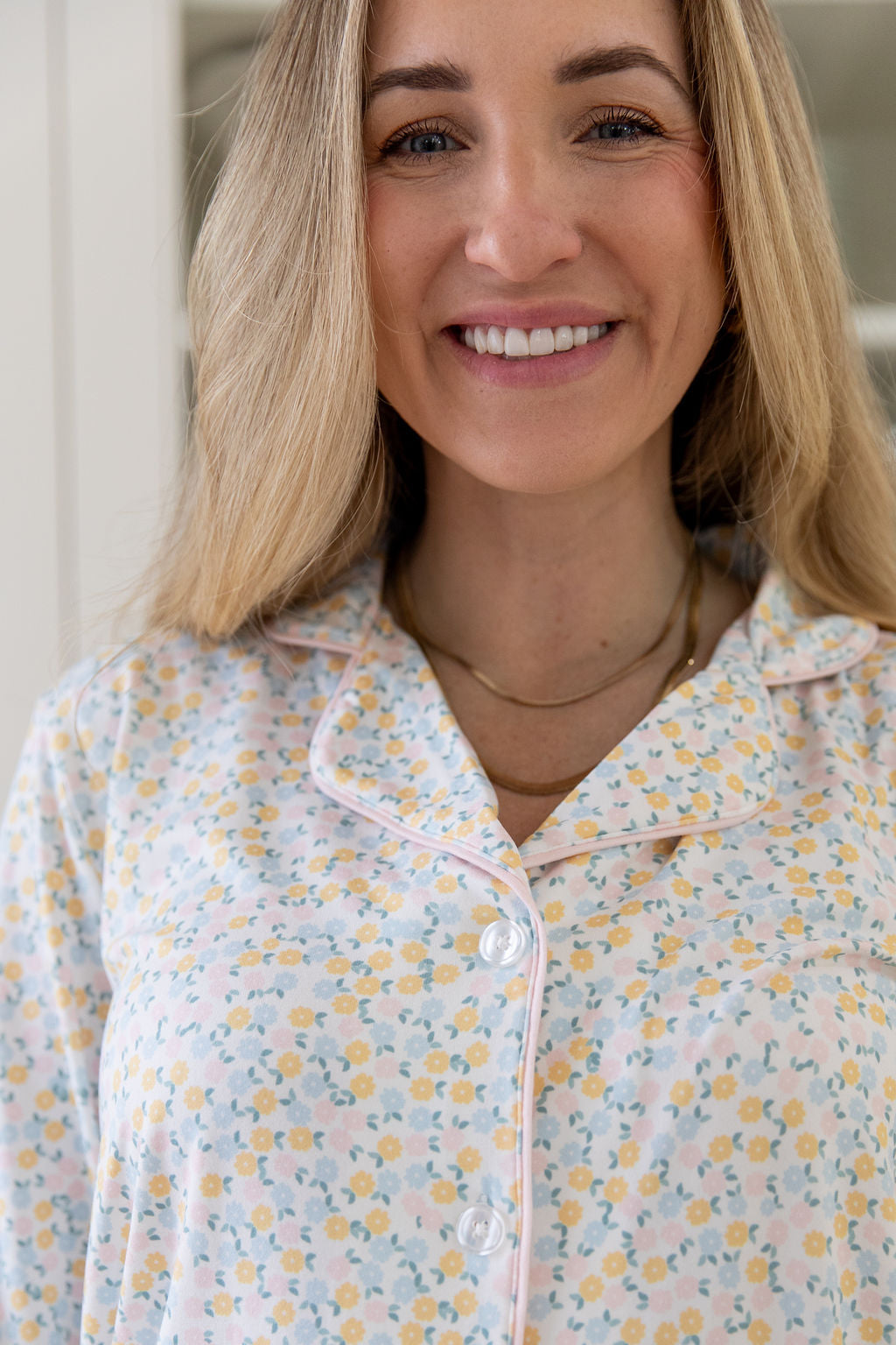 PASTEL FLORAL | WOMEN'S BUTTON UP LONG SLEEVE SET