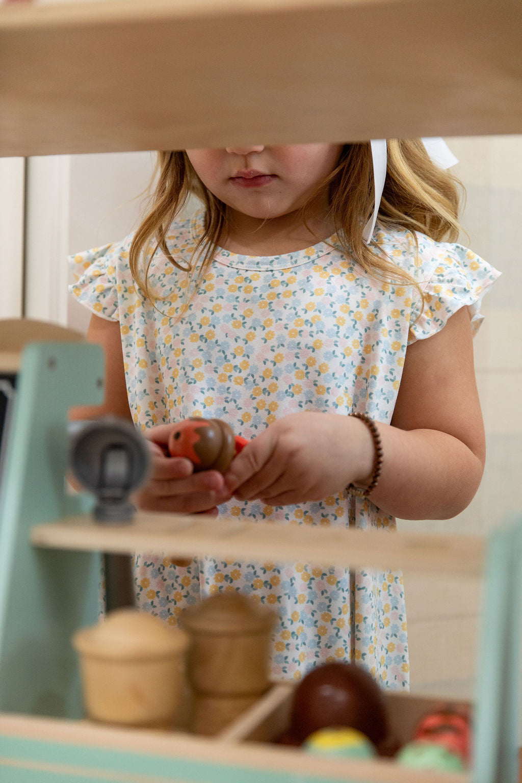 PASTEL FLORAL | RUFFLE SLEEVE DRESS