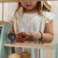 PASTEL FLORAL | RUFFLE SLEEVE DRESS