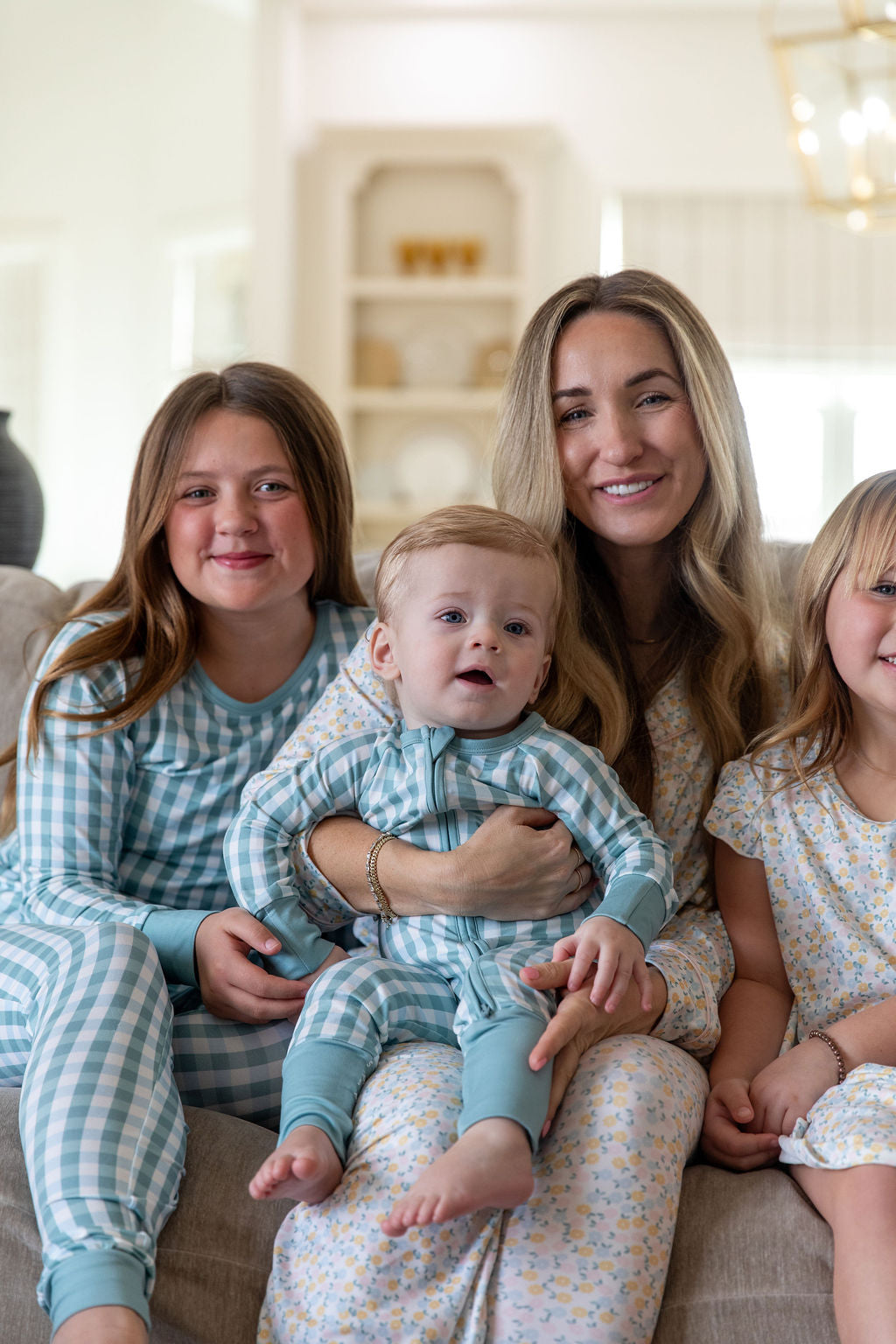 MUTED TEAL GINGHAM | LONG SLEEVE